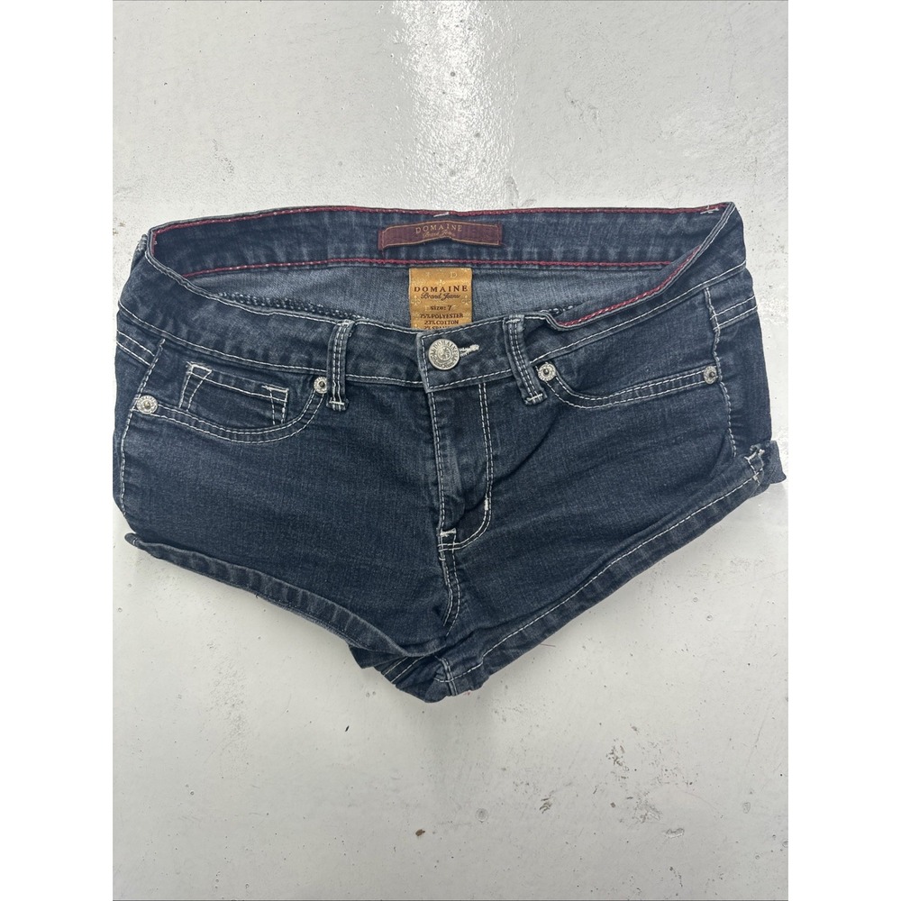 Domaine Brand Jean Shorts Dark Blue Denim Junior Size 7